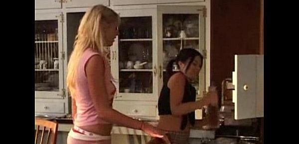  Teen babysitters fuck Husband while wife wacthes